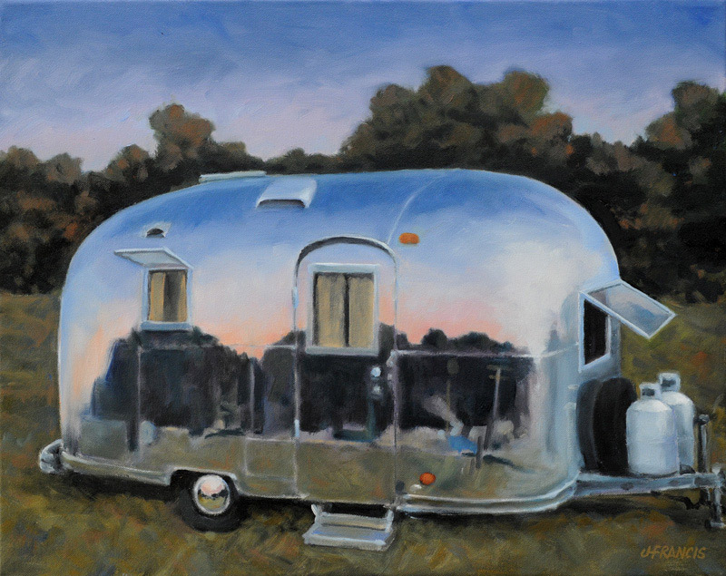 Airstream at Dusk (5" x 7") - Jon Francis