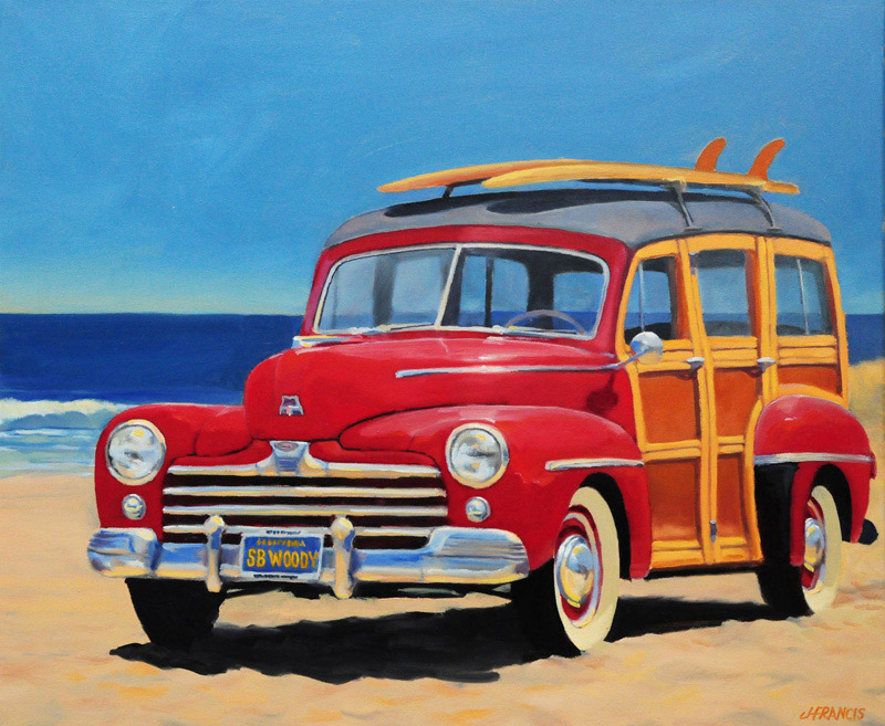 Red Beach Woody (6" x 6") - Jon Francis